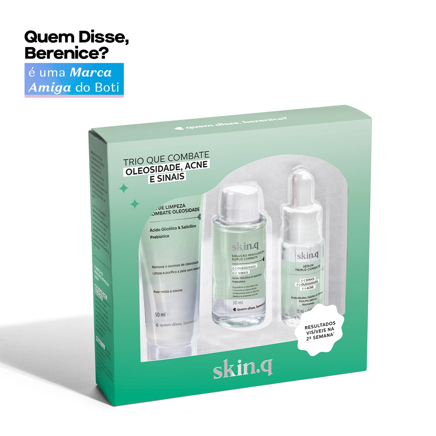 Kit Skin.q Oleosidade, Acne e Sinais - PerfuMogi Mogi das Cruzes Kit Skin.q Quem Disse, Berenice? para combater oleosidade, acne e sinais disponível na PerfuMogi em Mogi das Cruzes.